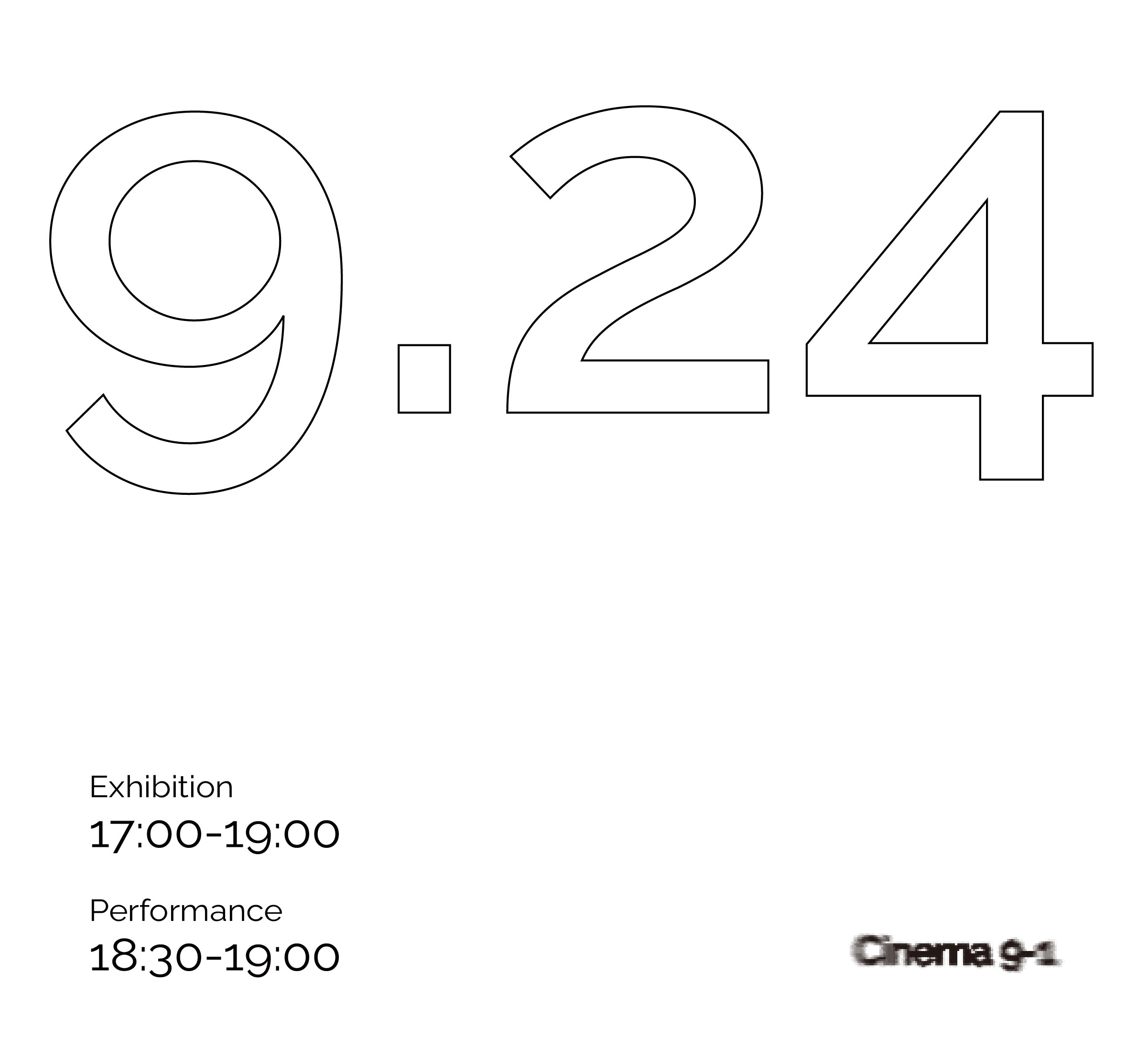 Exhibition 'Cinema 9-1' poster, DAY 3.